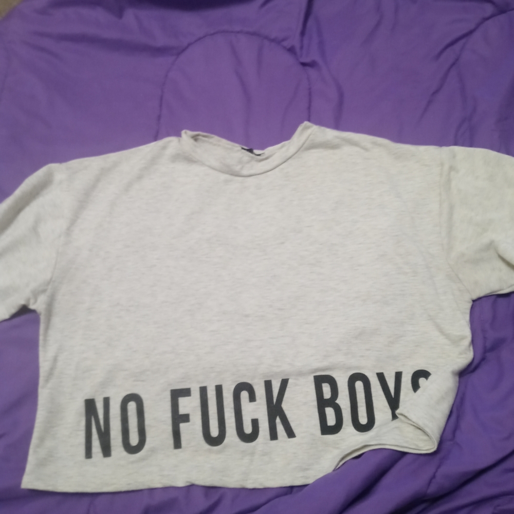 Crop top sweat shirt tee